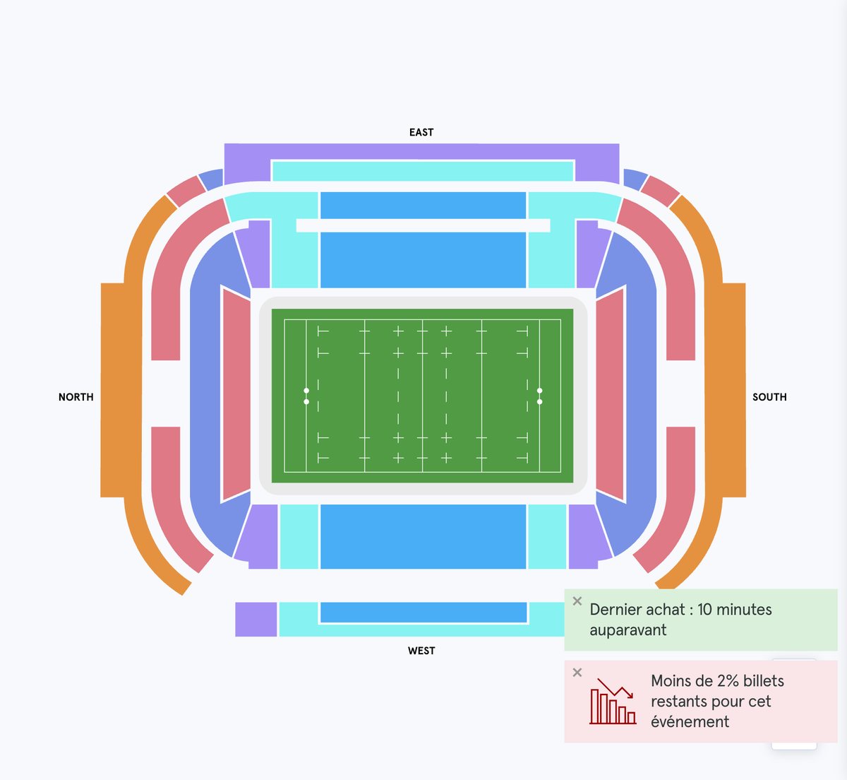 Avis Hellotickets Coupe du monde de rugby 2027 : plan du Brisbane Stadium et prix par catégorie (France - Japon)