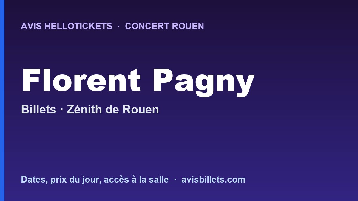 Avis Hellotickets Florent Pagny Rouen 2026 : billets du concert