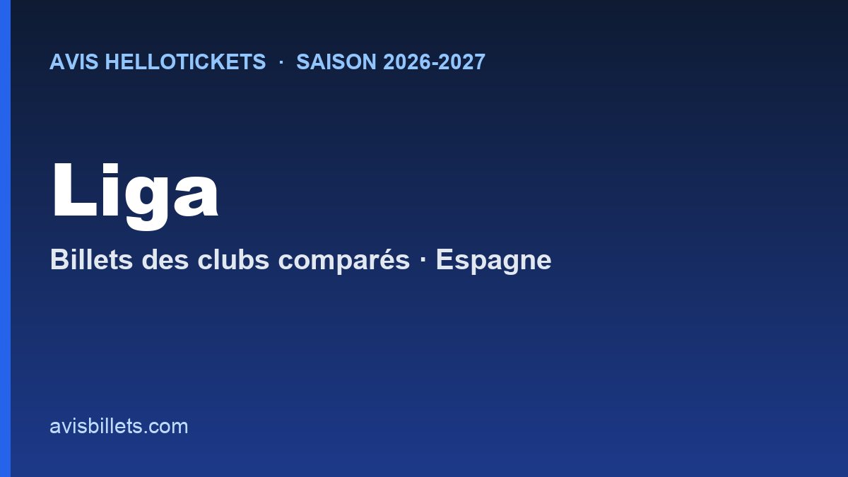 Avis Hellotickets Liga 2026-2027 : billets des clubs comparés
