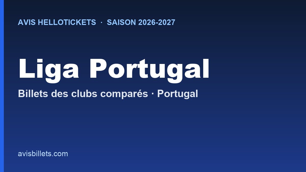 Avis Hellotickets Liga Portugal 2026-2027 : billets des clubs comparés
