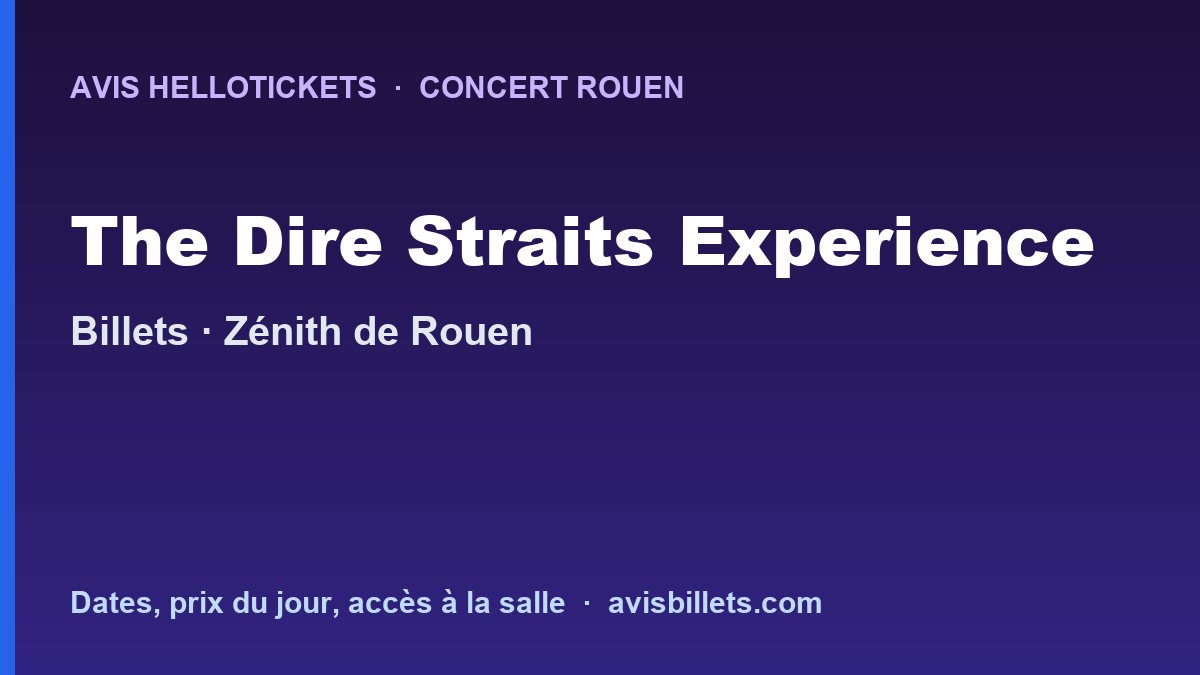 Avis Hellotickets The Dire Straits Experience Rouen 2026 : billets du concert